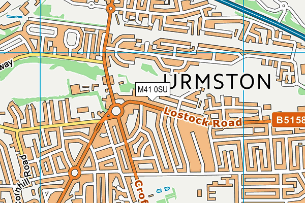 M41 0SU map - OS VectorMap District (Ordnance Survey)