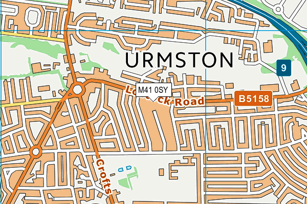 M41 0SY map - OS VectorMap District (Ordnance Survey)