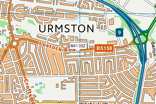 M41 0SZ map - OS VectorMap District (Ordnance Survey)