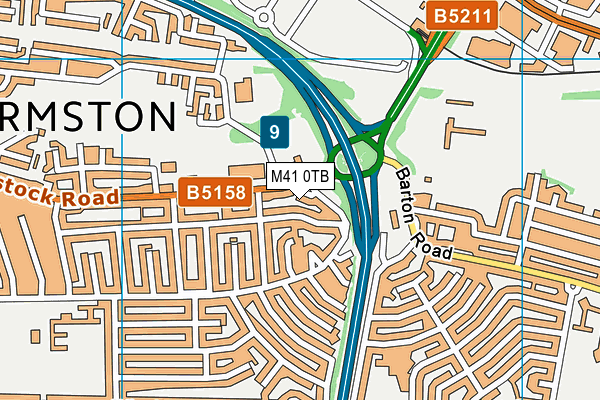 M41 0TB map - OS VectorMap District (Ordnance Survey)