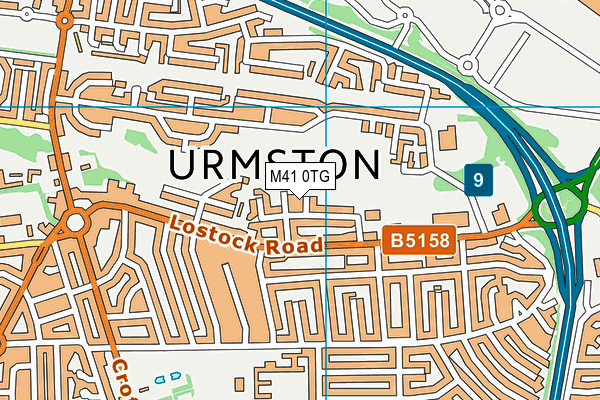 M41 0TG map - OS VectorMap District (Ordnance Survey)