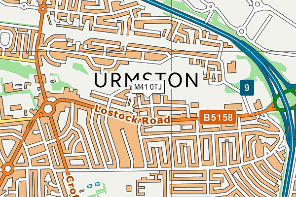 M41 0TJ map - OS VectorMap District (Ordnance Survey)