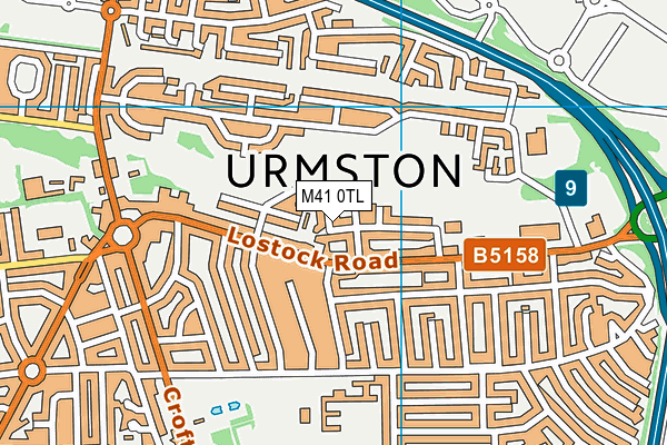 M41 0TL map - OS VectorMap District (Ordnance Survey)