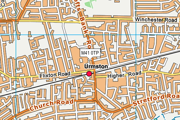 M41 0TP map - OS VectorMap District (Ordnance Survey)