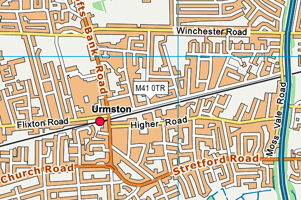 M41 0TR map - OS VectorMap District (Ordnance Survey)