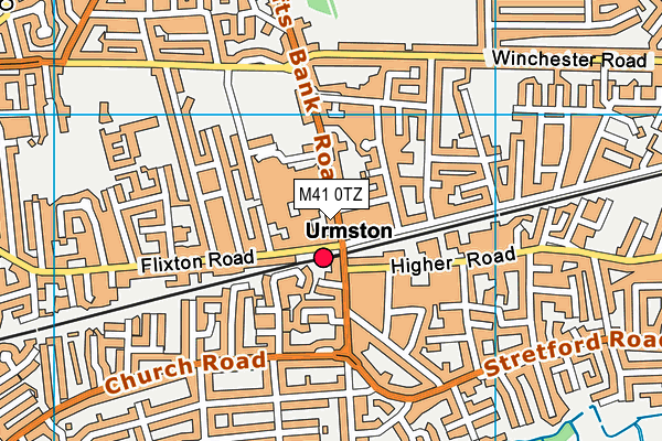 M41 0TZ map - OS VectorMap District (Ordnance Survey)