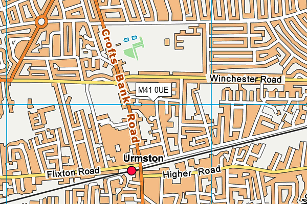 M41 0UE map - OS VectorMap District (Ordnance Survey)