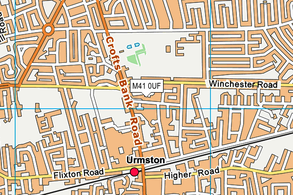 M41 0UF map - OS VectorMap District (Ordnance Survey)