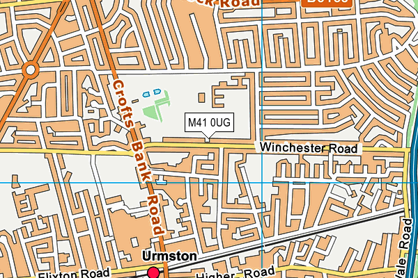 M41 0UG map - OS VectorMap District (Ordnance Survey)