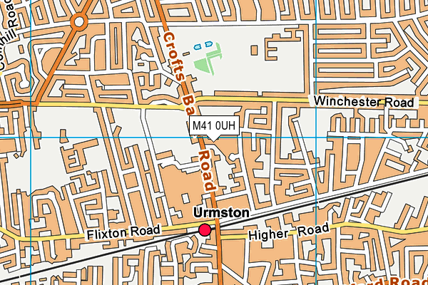 M41 0UH map - OS VectorMap District (Ordnance Survey)