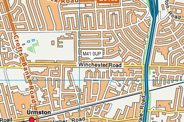 M41 0UP map - OS VectorMap District (Ordnance Survey)