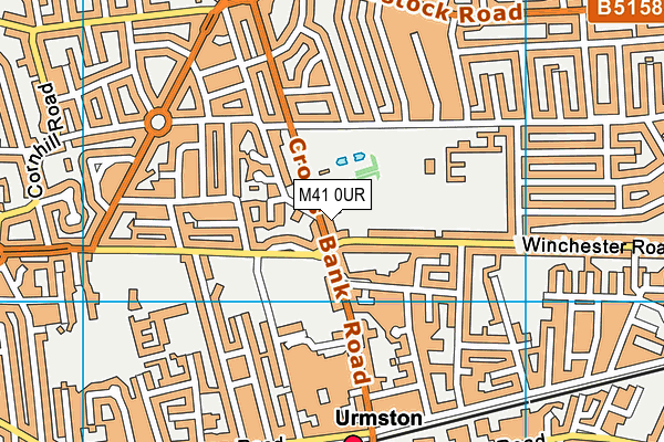 M41 0UR map - OS VectorMap District (Ordnance Survey)