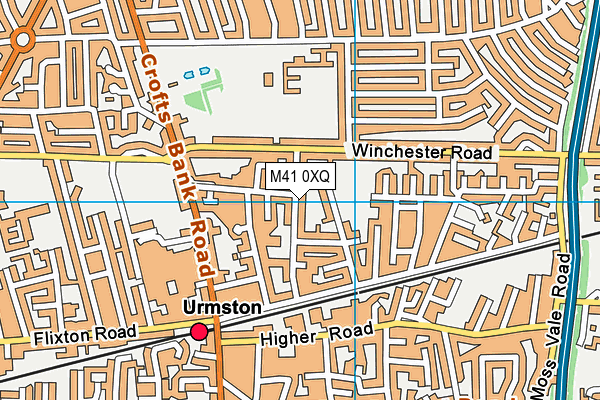 M41 0XQ map - OS VectorMap District (Ordnance Survey)