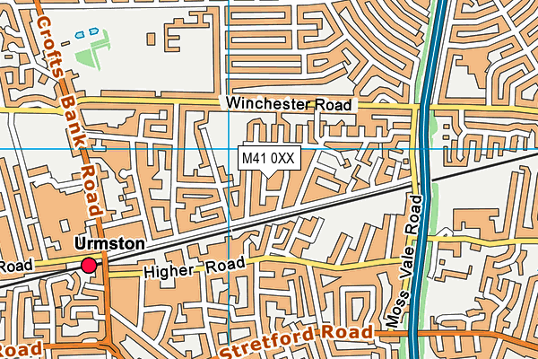 M41 0XX map - OS VectorMap District (Ordnance Survey)