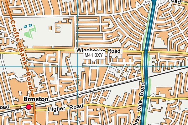 M41 0XY map - OS VectorMap District (Ordnance Survey)
