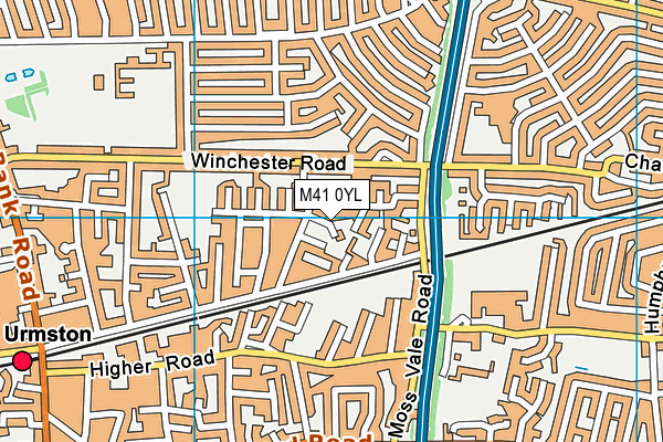 M41 0YL map - OS VectorMap District (Ordnance Survey)