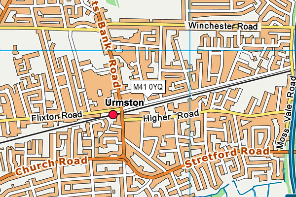 M41 0YQ map - OS VectorMap District (Ordnance Survey)