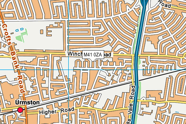 M41 0ZA map - OS VectorMap District (Ordnance Survey)