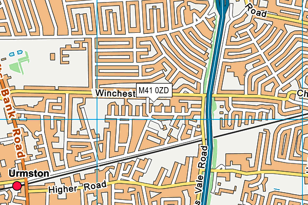 M41 0ZD map - OS VectorMap District (Ordnance Survey)