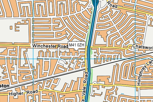 M41 0ZH map - OS VectorMap District (Ordnance Survey)