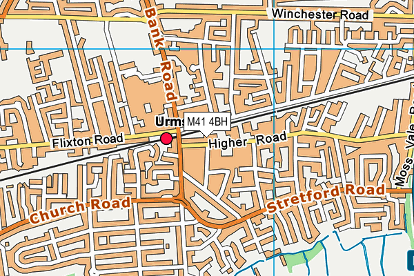 M41 4BH map - OS VectorMap District (Ordnance Survey)
