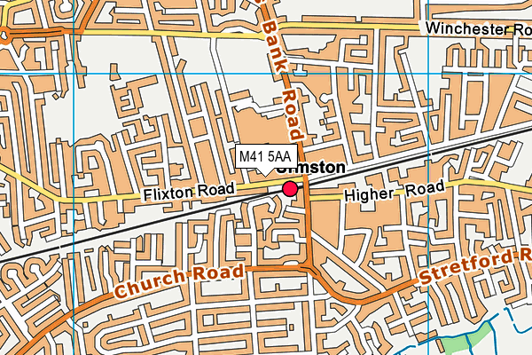 M41 5AA map - OS VectorMap District (Ordnance Survey)