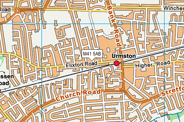 M41 5AB map - OS VectorMap District (Ordnance Survey)