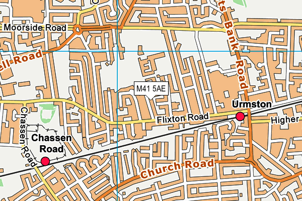 M41 5AE map - OS VectorMap District (Ordnance Survey)