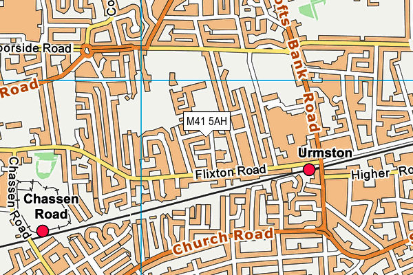 English Martyrs' RC Primary School map (M41 5AH) - OS VectorMap District (Ordnance Survey)