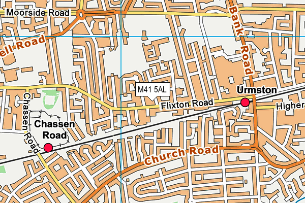 M41 5AL map - OS VectorMap District (Ordnance Survey)