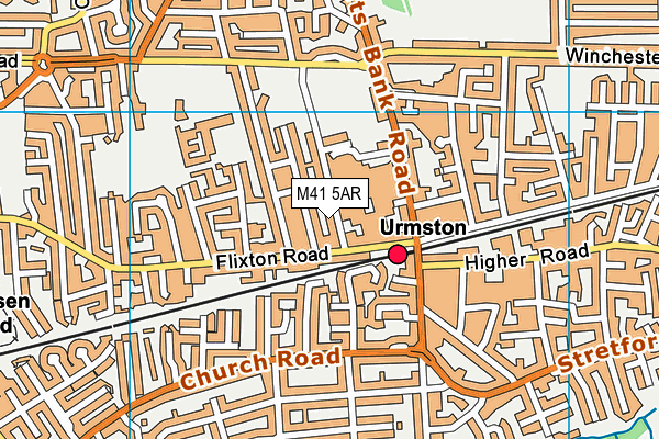 M41 5AR map - OS VectorMap District (Ordnance Survey)