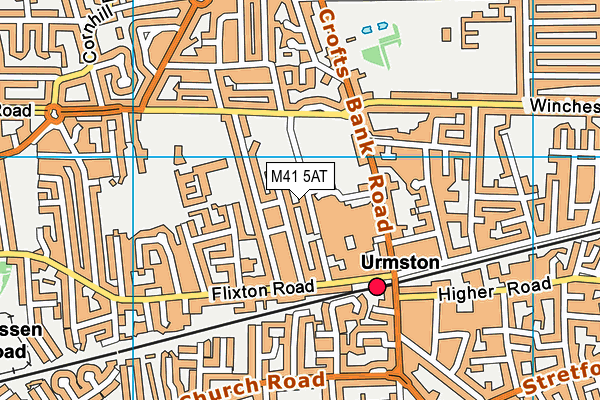 M41 5AT map - OS VectorMap District (Ordnance Survey)