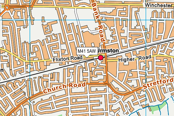 M41 5AW map - OS VectorMap District (Ordnance Survey)