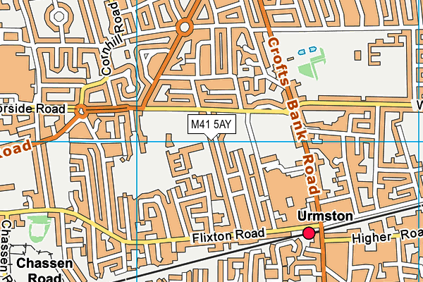 M41 5AY map - OS VectorMap District (Ordnance Survey)