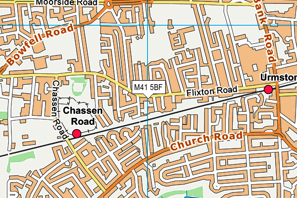 M41 5BF map - OS VectorMap District (Ordnance Survey)