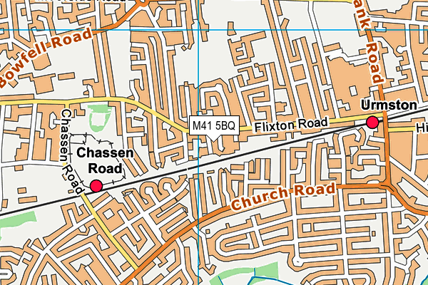 M41 5BQ map - OS VectorMap District (Ordnance Survey)