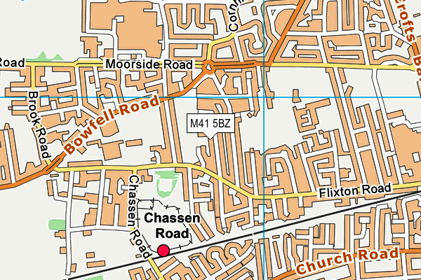 M41 5BZ map - OS VectorMap District (Ordnance Survey)