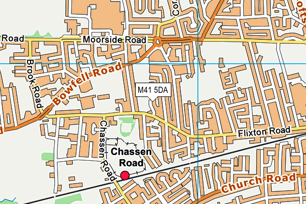 M41 5DA map - OS VectorMap District (Ordnance Survey)