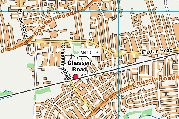 M41 5DB map - OS VectorMap District (Ordnance Survey)