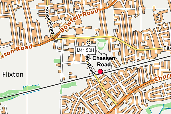 Chassen Road map (M41 5DH) - OS VectorMap District (Ordnance Survey)
