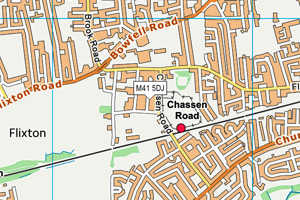 M41 5DJ map - OS VectorMap District (Ordnance Survey)