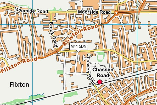 M41 5DN map - OS VectorMap District (Ordnance Survey)