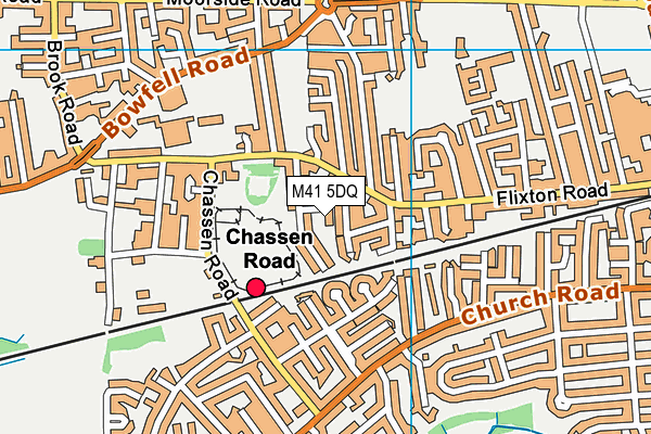 M41 5DQ map - OS VectorMap District (Ordnance Survey)