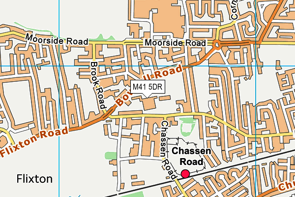 Flixton Girls School map (M41 5DR) - OS VectorMap District (Ordnance Survey)