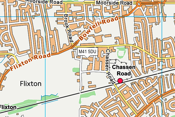 M41 5DU map - OS VectorMap District (Ordnance Survey)