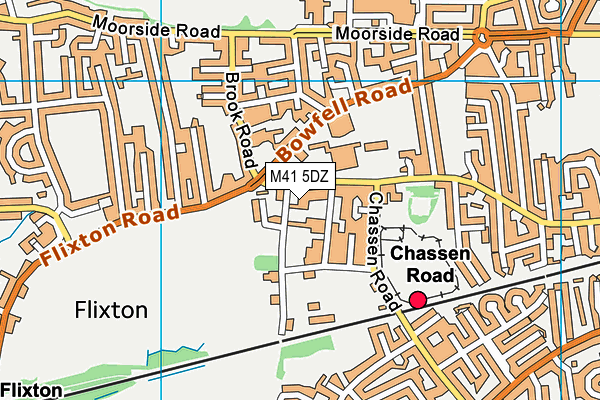 M41 5DZ map - OS VectorMap District (Ordnance Survey)