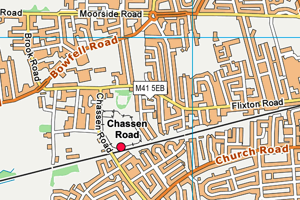 M41 5EB map - OS VectorMap District (Ordnance Survey)