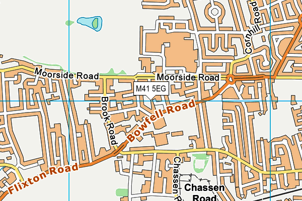 M41 5EG map - OS VectorMap District (Ordnance Survey)