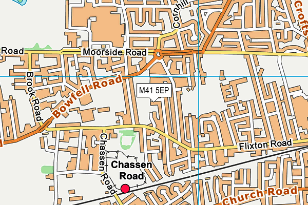 M41 5EP map - OS VectorMap District (Ordnance Survey)