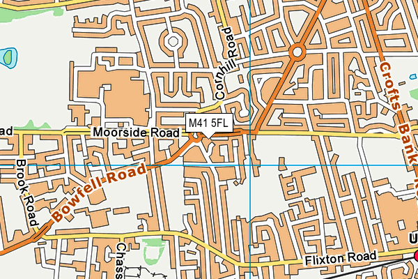 M41 5FL map - OS VectorMap District (Ordnance Survey)